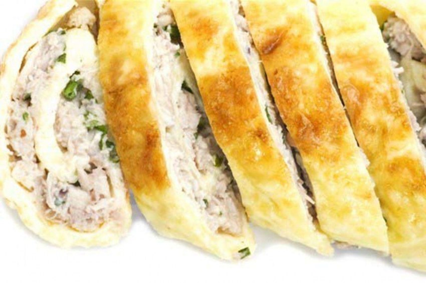 Рулет из лаваша с куриной грудкой