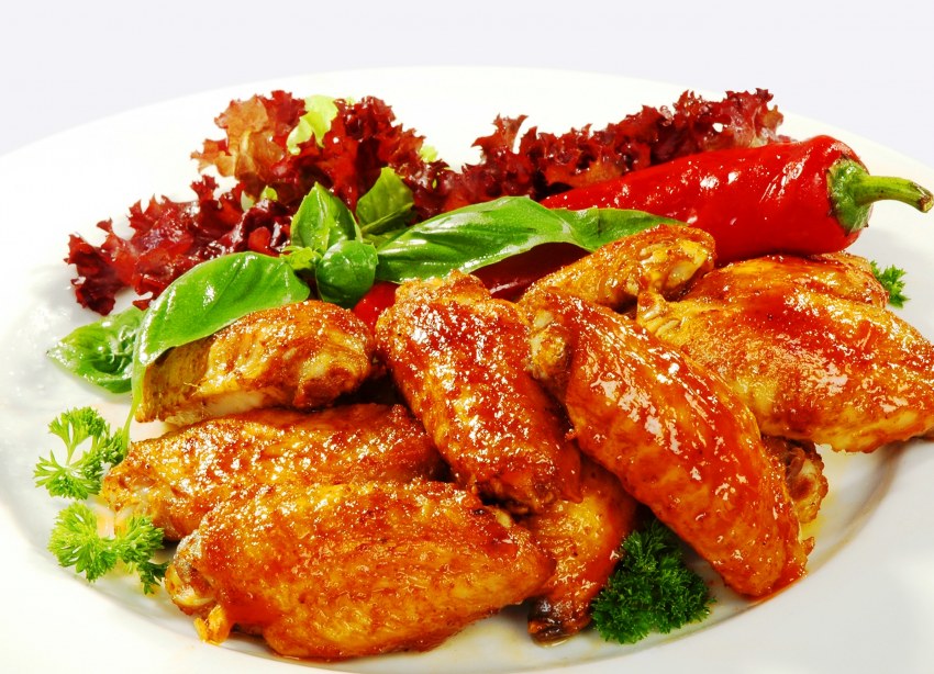 Куриные крылышки (в пряной глазури, BBQ, Чили-манго, )