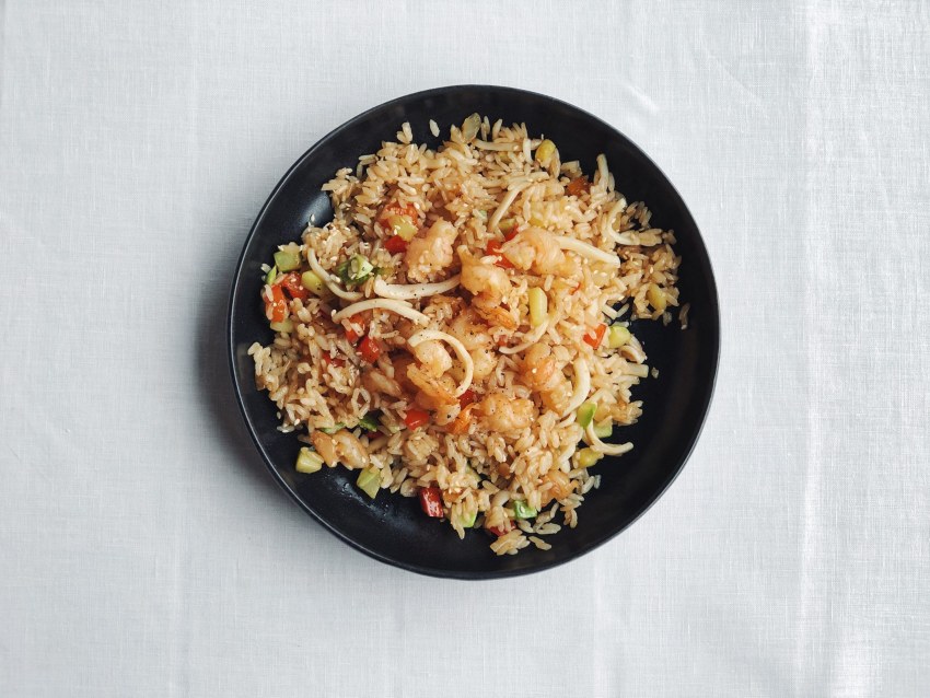 Китайский рис с морепродуктами