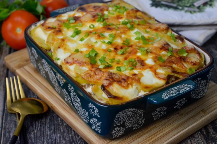 Запеканка с курицей и овощами в духовке