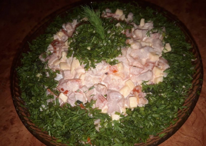 Салат успех с мясом