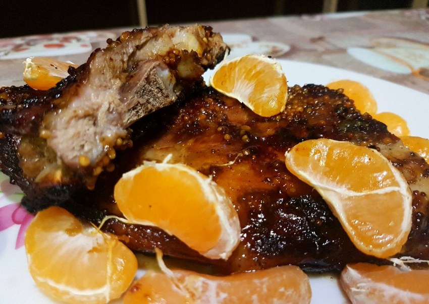 Курица с апельсинами в духов