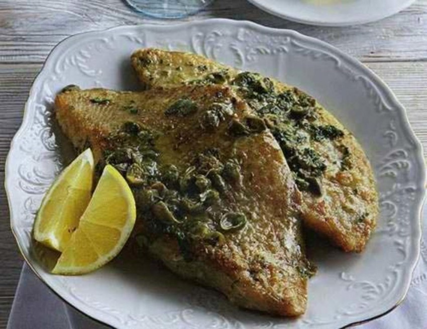 Филе мраморного сома с овощами ресторан
