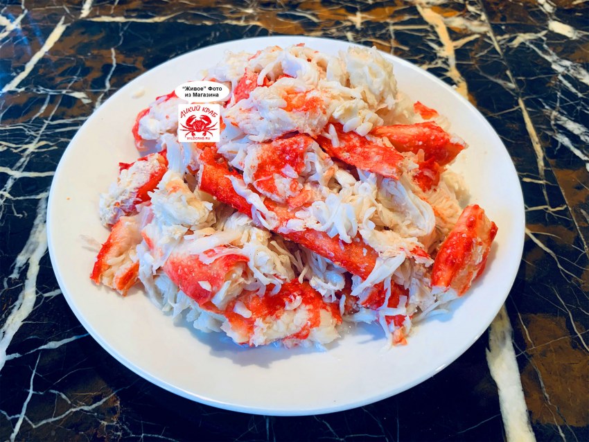Салат с натуральным крабовым мясом