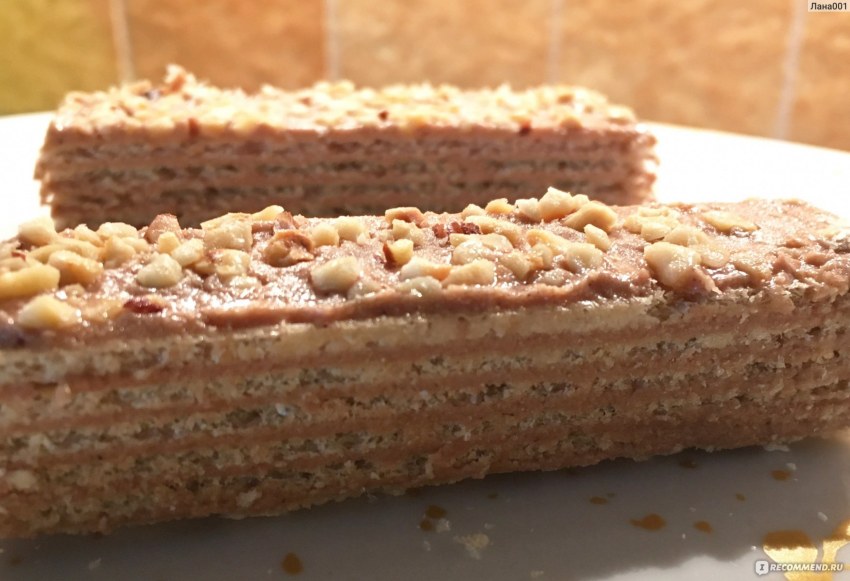 Торт грильяж с вафельными коржами