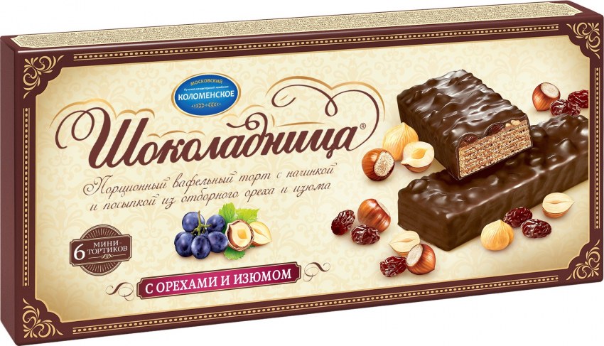 Вафельный торт шоколадный с орешками