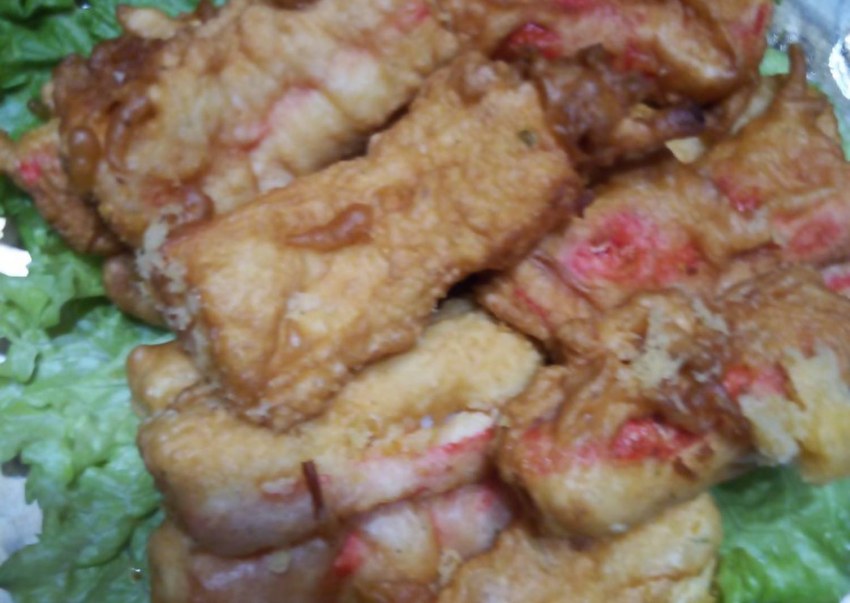 Крабовые палочки в кляре с майонезом и чесноком