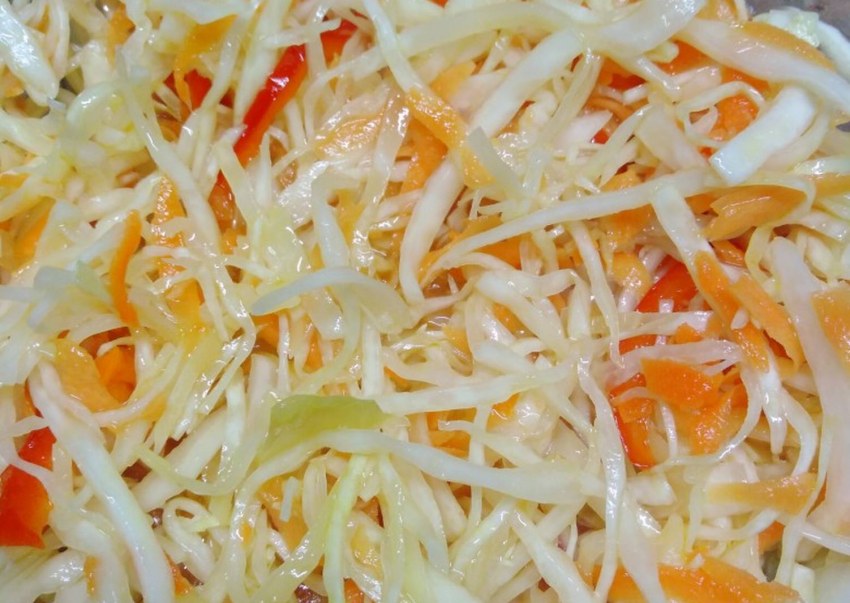 Салат капуста морковь перец болгарский