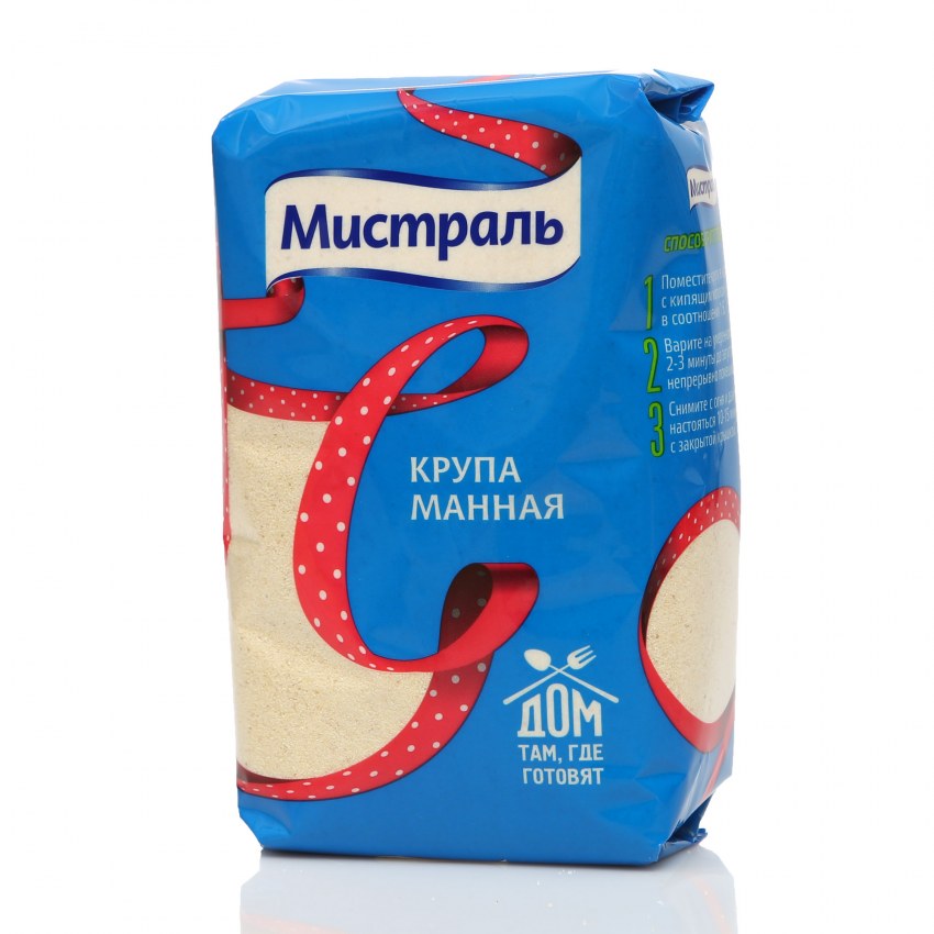 Манная крупа Мистраль 800гр*12, уп