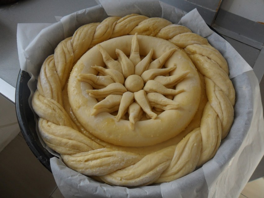 Украшение каравая колосками