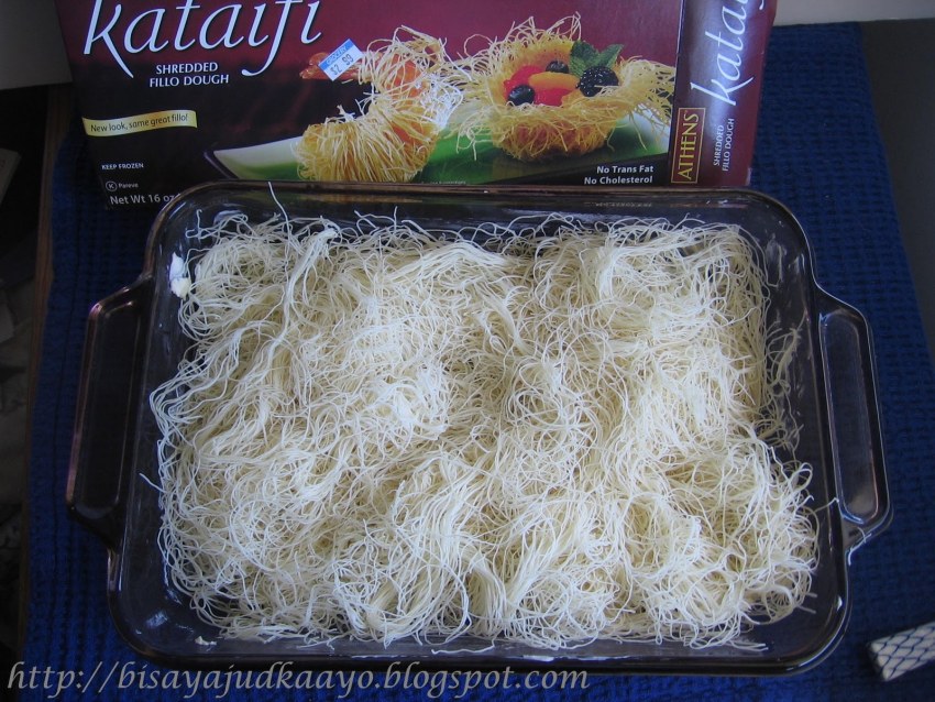 Креветки в хрустящем тесте катаифи