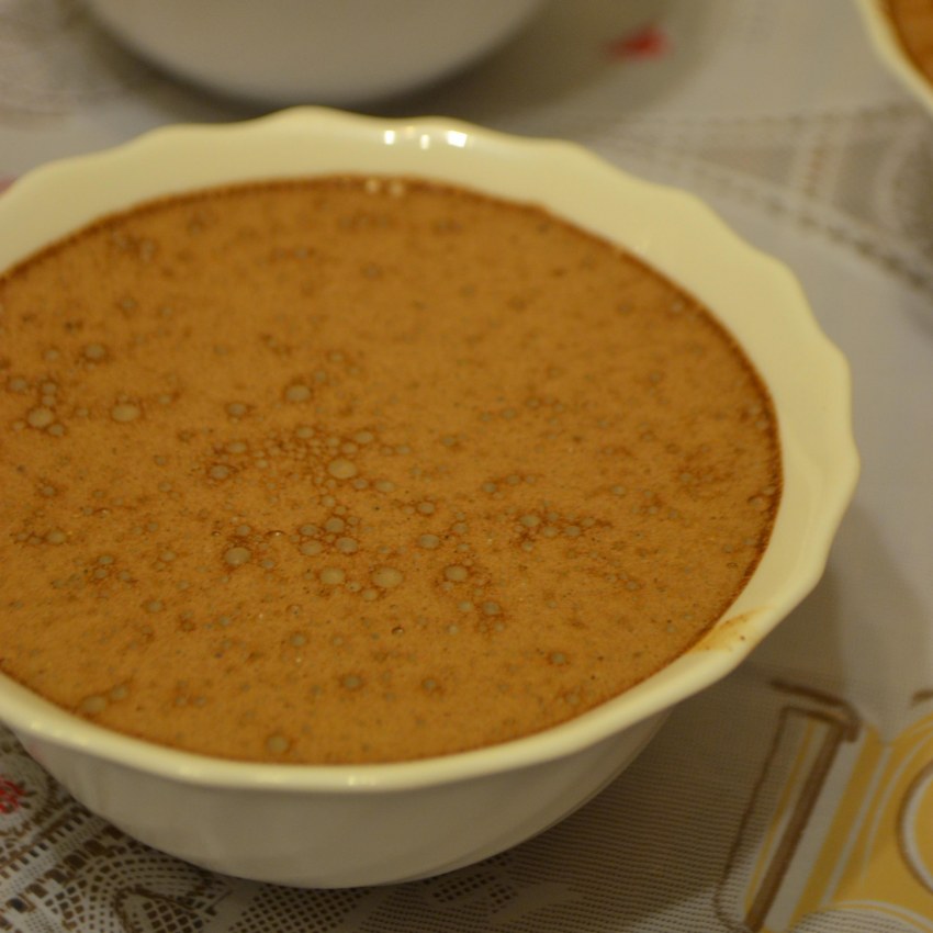 Желе из ряженки и желатина с какао