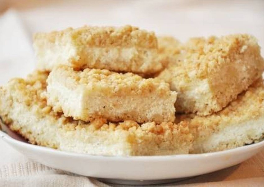 Пирожное с маргарином и творогом