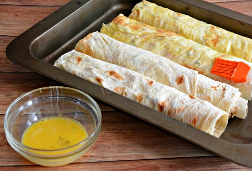 Лаваш с ветчиной и сыром