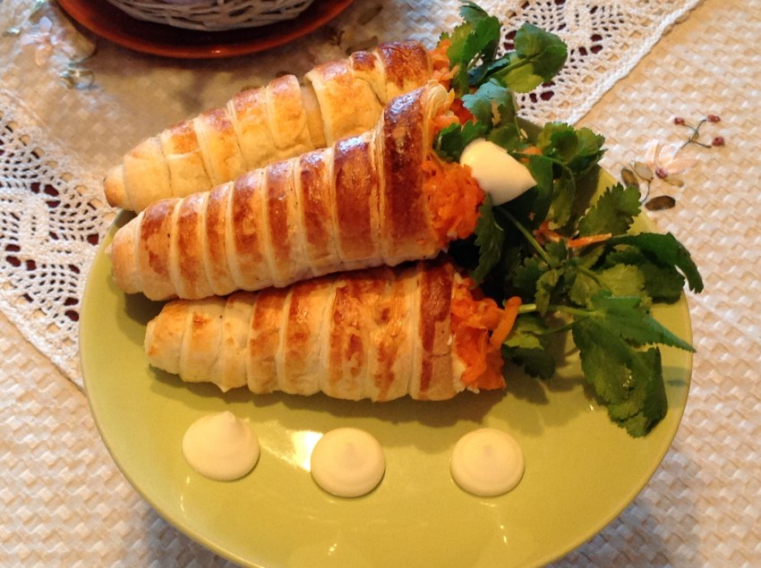 Трубочки с ветчиной и сыром