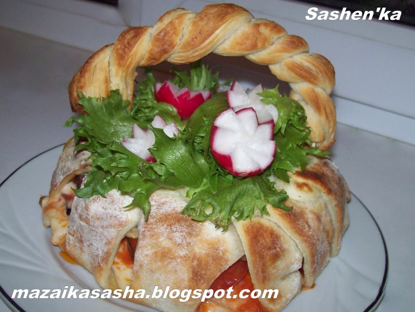 Корзинки из слоеного теста для салата