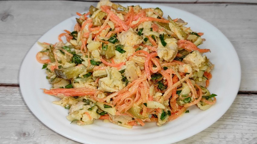Фасоль корейская морковь сухарики
