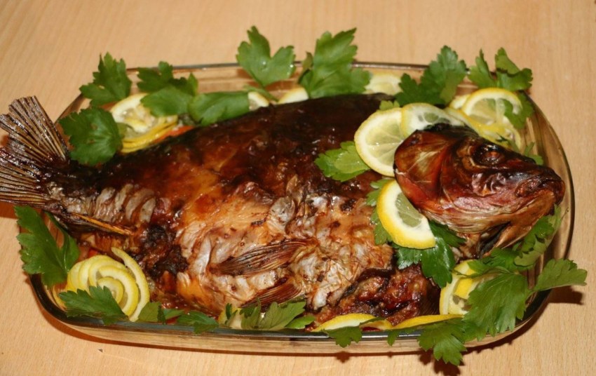Живой жареный Карп