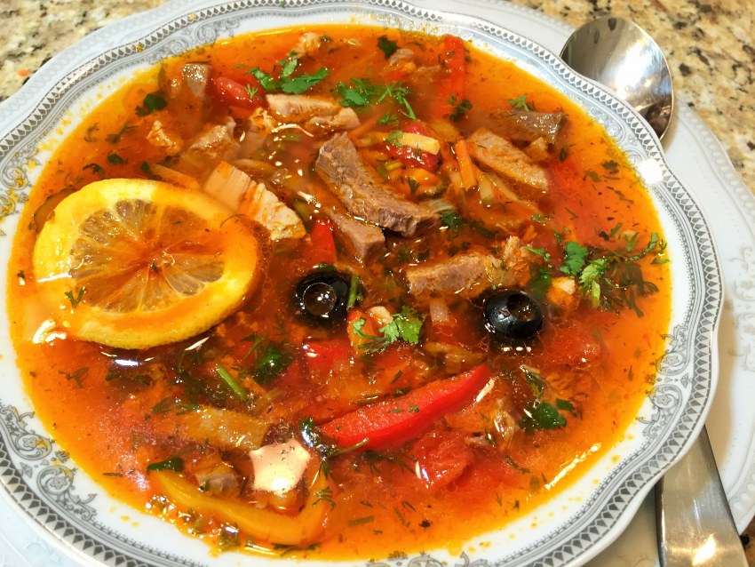 Солянка грибная с каперсами
