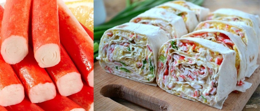 Закуска на новый год роллы из крабовых палочек