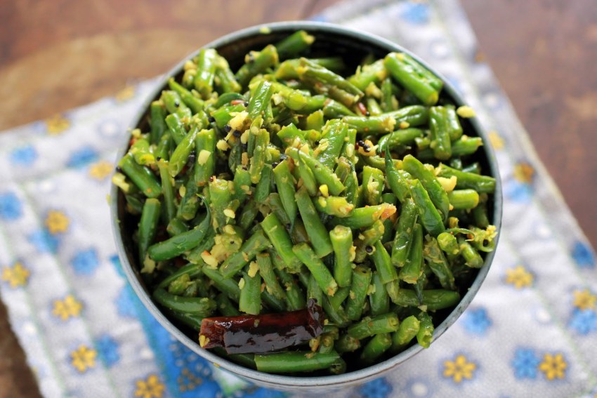 Салат со стручковой фасолью и морковью