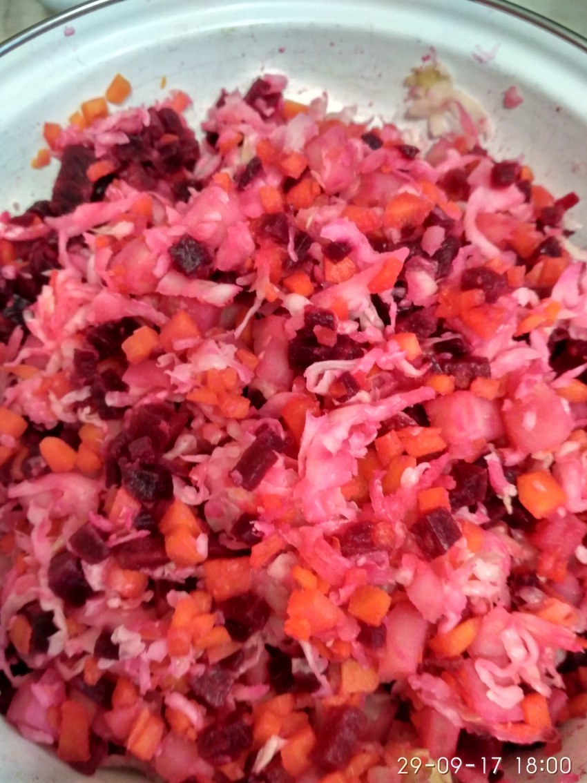 Винегрет с мясом