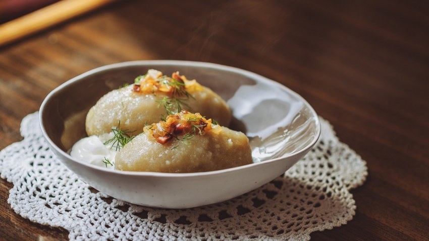 Литовские картофельные пельмени