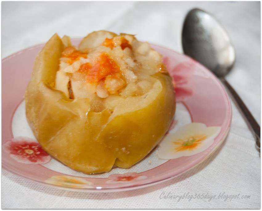 Печеные яблоки с заварным кремом