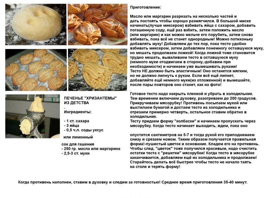 Рецепт теста для печенек в форме