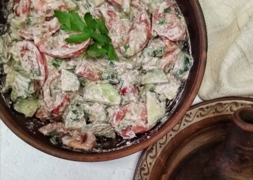 Салат с ветчиной мужская мечта