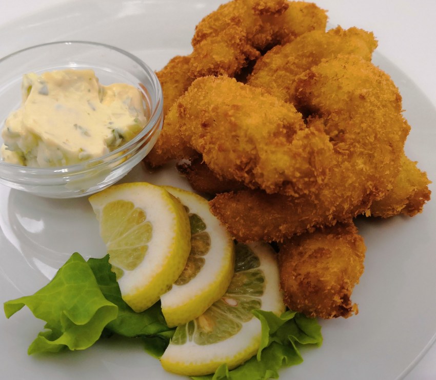 Куриная грудка в белковом кляре