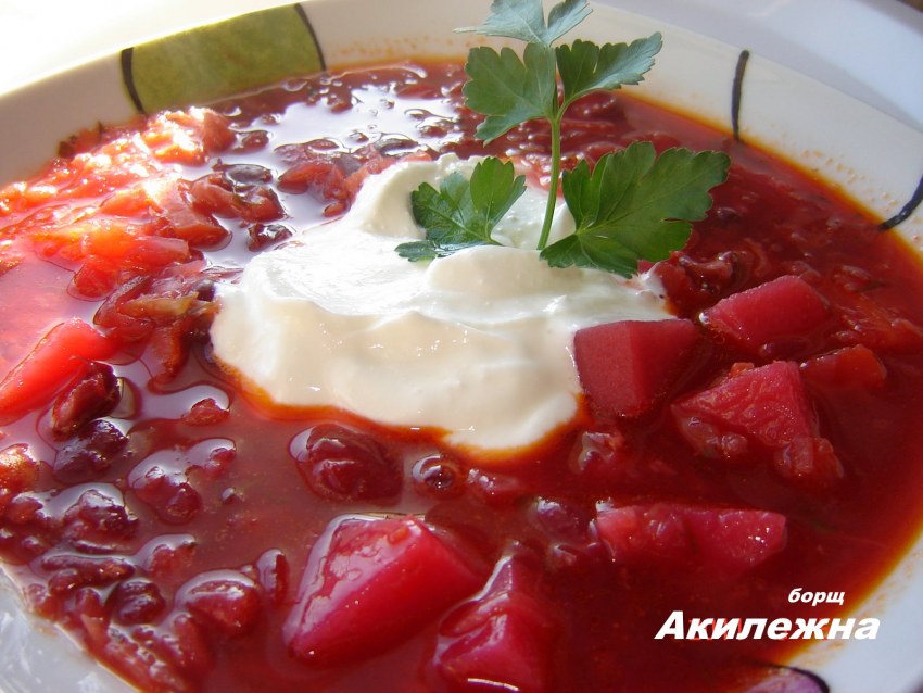 Борщ с зелеными помидорами