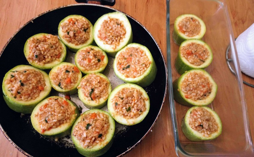 Кабачки цуккини фаршированные