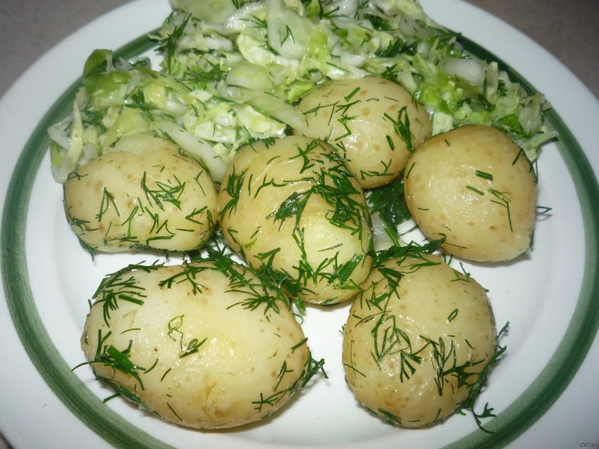 Вареная картошка
