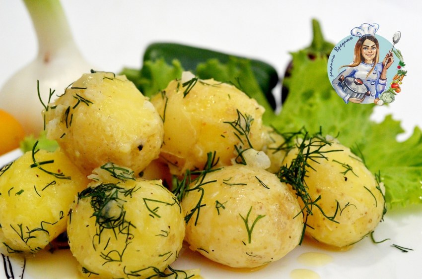 Картофель с укропом