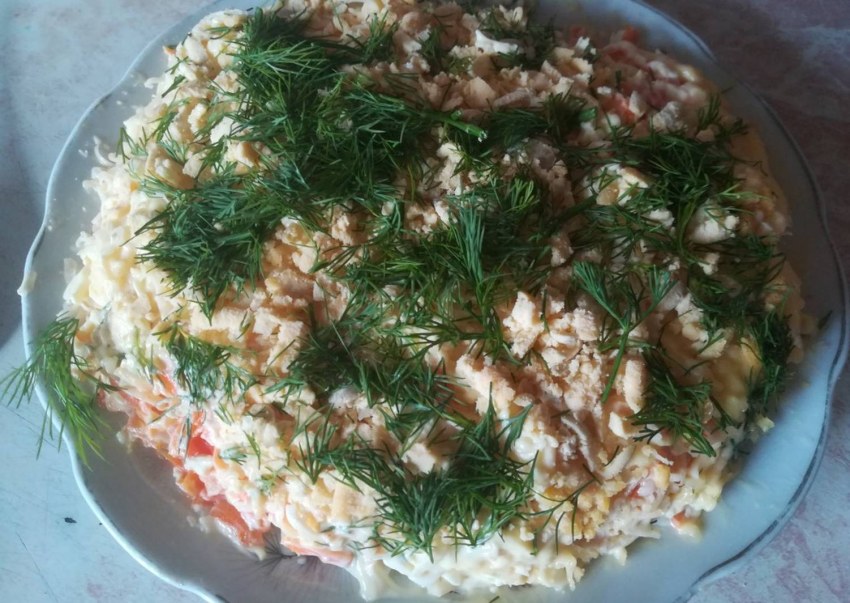 Салаты на новый год без гороха и кукурузы