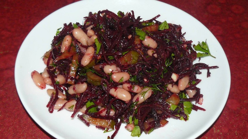 Салат из фасоли и моркови по-корейски