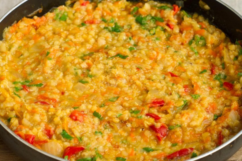 Чечевица с мясом