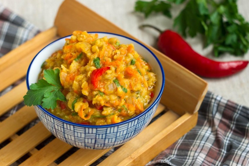 Красная чечевица пюре