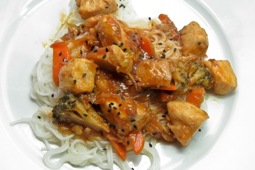 Курица с овощами по Азиатски