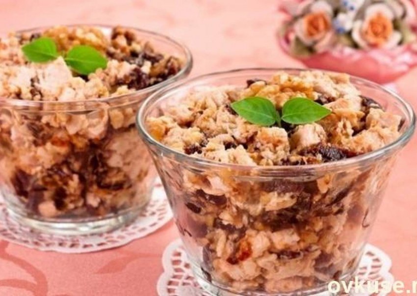 Салат из баклажанов с грецкими орехами