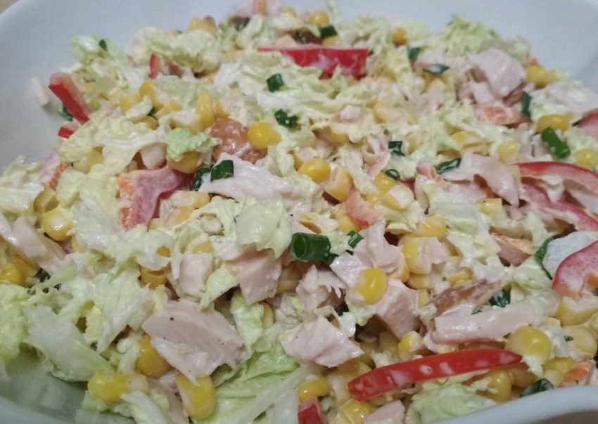 Салат с пекинской капустой обалденно вкусный
