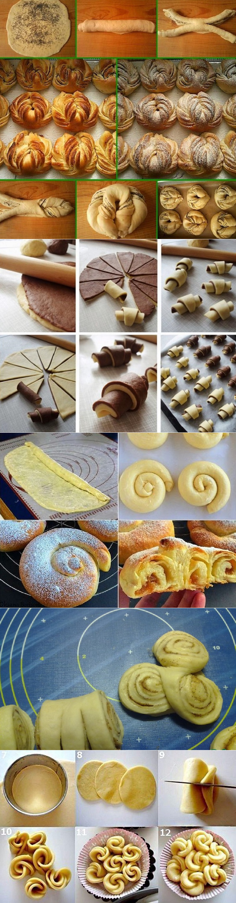 Красивые булочки из дрожжевого теста