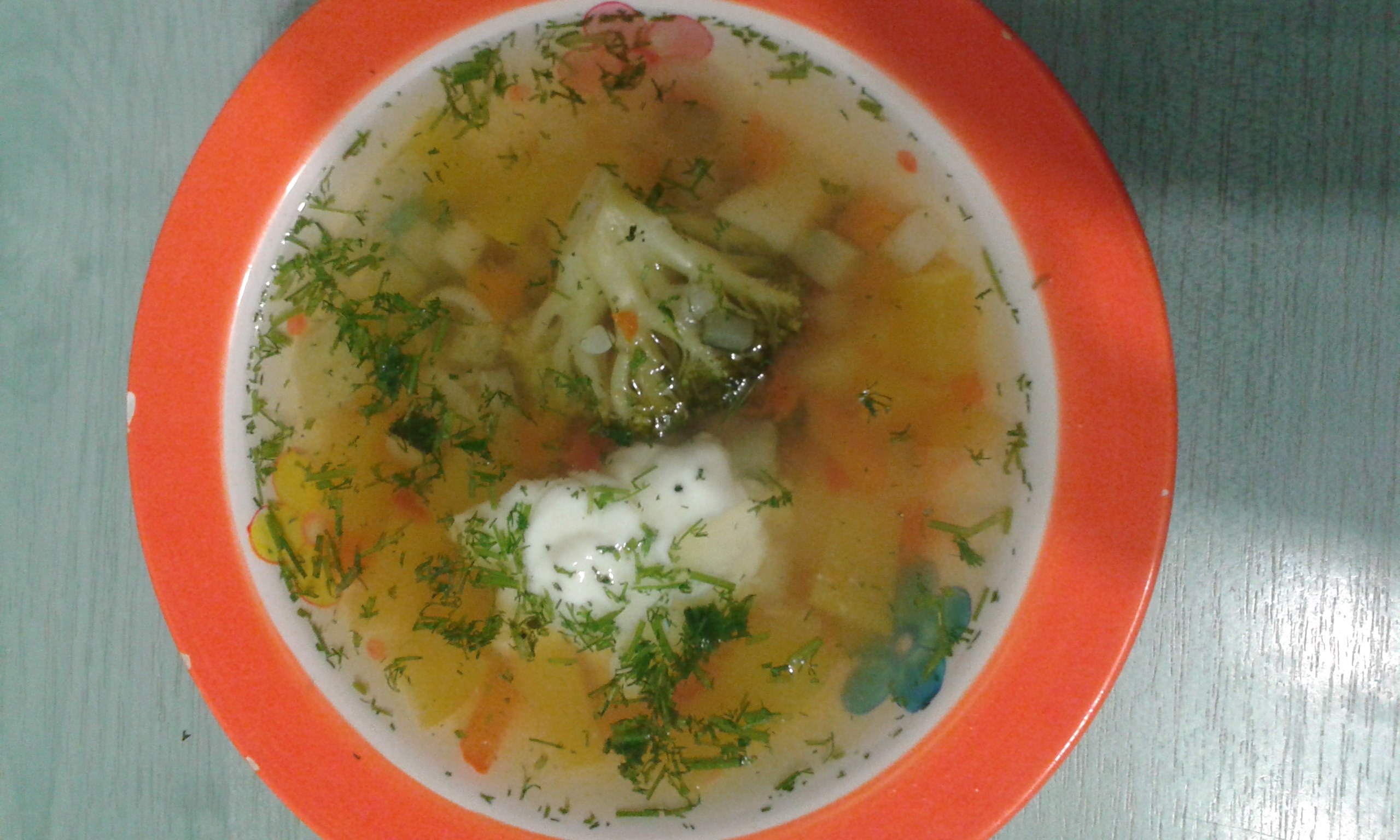 Суп из индейки с брокколи