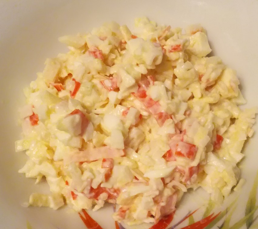 Салат с крабовыми палочками без риса