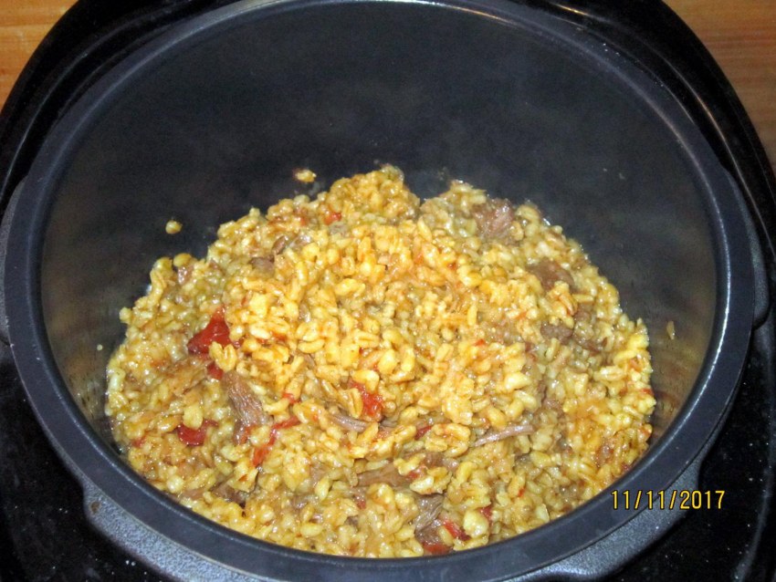 Перловка с грибами