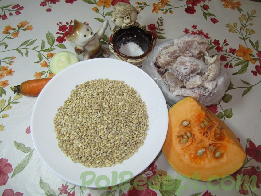 Перловка с ветчиной