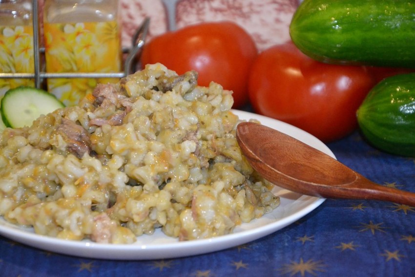 Тушеная капуста с рисом