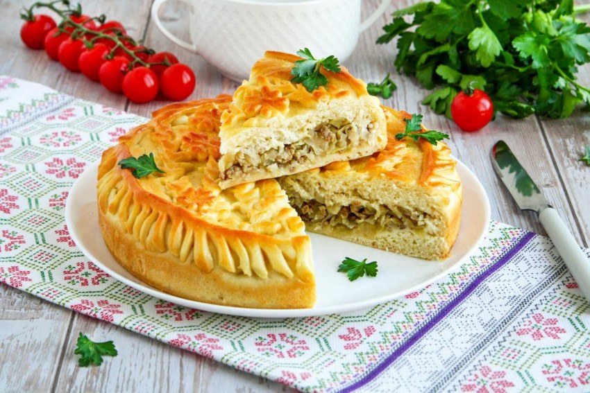 Красивые пироги с капустой