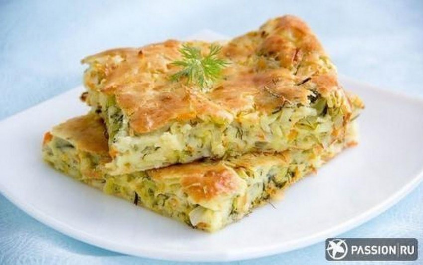 Пирог с куриным фаршем и баклажанами